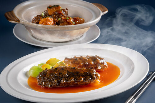 Korean Spiked Sea Cucumber Braised in Two Styles at Wah Lok Cantonese Restaurant - TRAVELINDEX